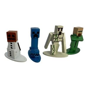 Minecraft Jada Nano Metalfigs Lot‎ of 4 Die-Cast Figures 1.6”